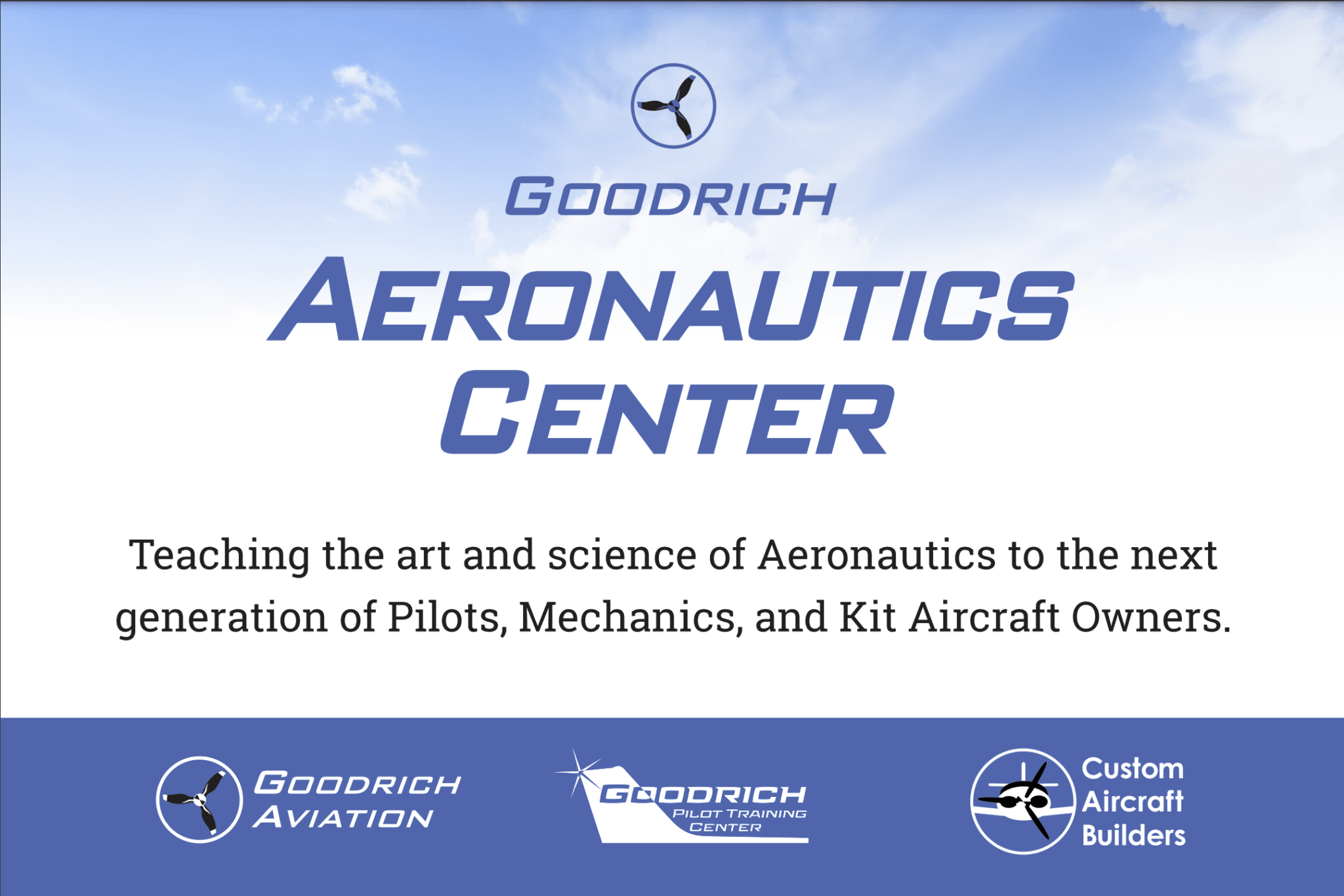 Goodrich Aviation front door sign